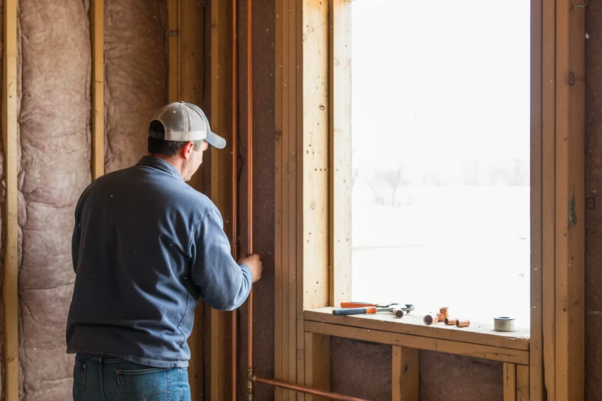 Licensed plumber running new copper supply lines in a Balch Springs home
